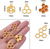 50pcs Enamel Honeycomb Charms Alloy Bee Honeycomb Pendants