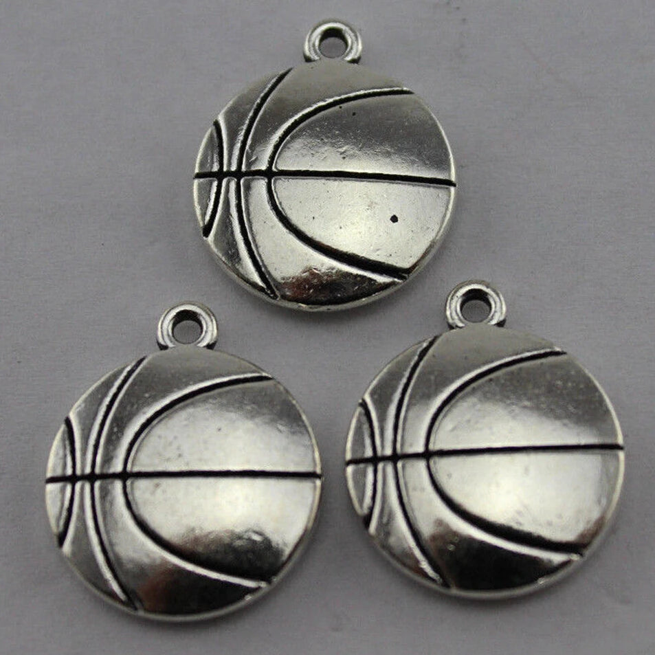 50pcs Vintage Basketball Charm Necklace Pendant Fast C232