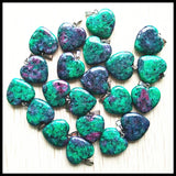 50pcs Red Green Treasure Heart Pendants Charms for Jewelry Making 20mm