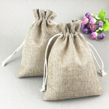 50pcs Faux Jute Sock Hessian Hemp Burlap Jewelry Gift Sack