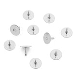 50pcs Butterfly Tie Tack Rose Copper 10mm Blank Glue Brooch DIY Jewelry Findings