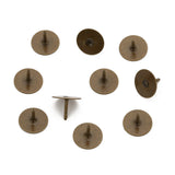 50pcs Butterfly Tie Tack Rose Copper 10mm Blank Glue Brooch DIY Jewelry Findings