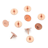 50pcs Butterfly Tie Tack Rose Copper 10mm Blank Glue Brooch DIY Jewelry Findings