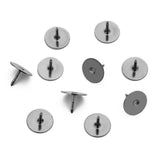 50pcs Butterfly Tie Tack Rose Copper 10mm Blank Glue Brooch DIY Jewelry Findings