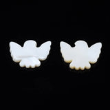50pcs Floral Freshwater Shell Beads Pigeon Shape for DIY Jewelry Making