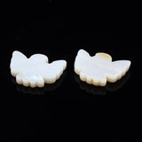 50pcs Floral Freshwater Shell Beads Pigeon Shape for DIY Jewelry Making
