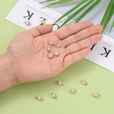 50pcs Mixed Color Flower Brass Micro Pave Cubic Zirconia Links