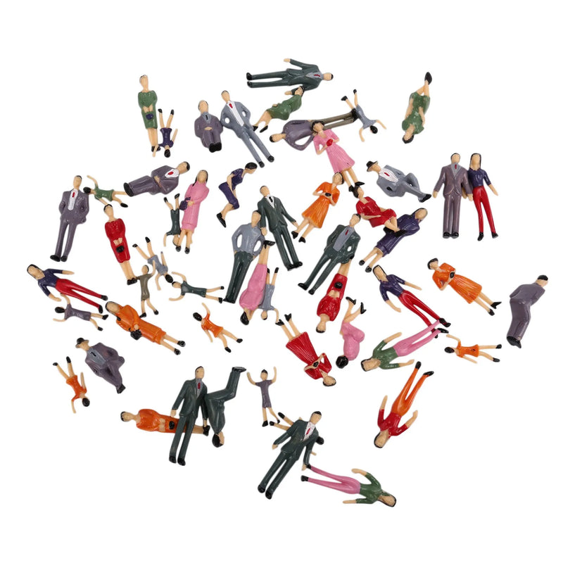 50pcs G Scale 1:30 Painted Model People Park Street Figures
