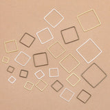50pcs Square Hollow Charm Pendants for Jewelry Making