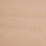 50pcs Square Hollow Charm Pendants for Jewelry Making