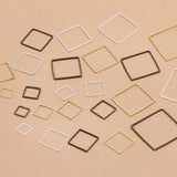 50pcs Square Hollow Charm Pendants for Jewelry Making