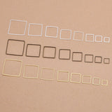 50pcs Square Hollow Charm Pendants for Jewelry Making