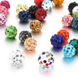 50pcs Glass Rhinestone Bead Clay Crystal Spacer Loose Beads for DIY