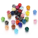 50pcs Glass Rhinestone Bead Clay Crystal Spacer Loose Beads for DIY