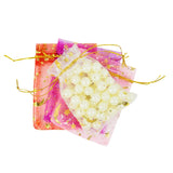 50pcs Glitter Star Organza Bags 7x9cm Jewelry Packaging Wedding Party Decor