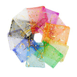 50pcs Glitter Star Organza Bags 7x9cm Jewelry Packaging Wedding Party Decor