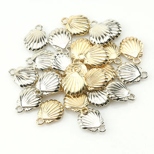 50pcs Plastic Scallop Shell Pendant Necklace Bracelet Art Pendant