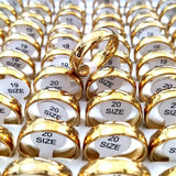 50pcs Plate Wedding Rings 6mm Stainless Steel Band Engagement Rings Party Gift