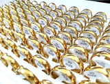 50pcs Plate Wedding Rings 6mm Stainless Steel Band Engagement Rings Party Gift
