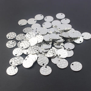 50pcs Brass Disc Charm Pendant for DIY Jewelry Making