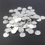 50pcs Brass Disc Charm Pendant for DIY Jewelry Making