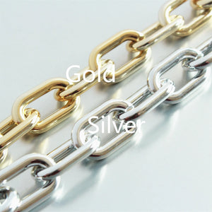 50pcs Silver Acrylic Oval Chain Links, Plastic Necklace Bracelet Chain Links