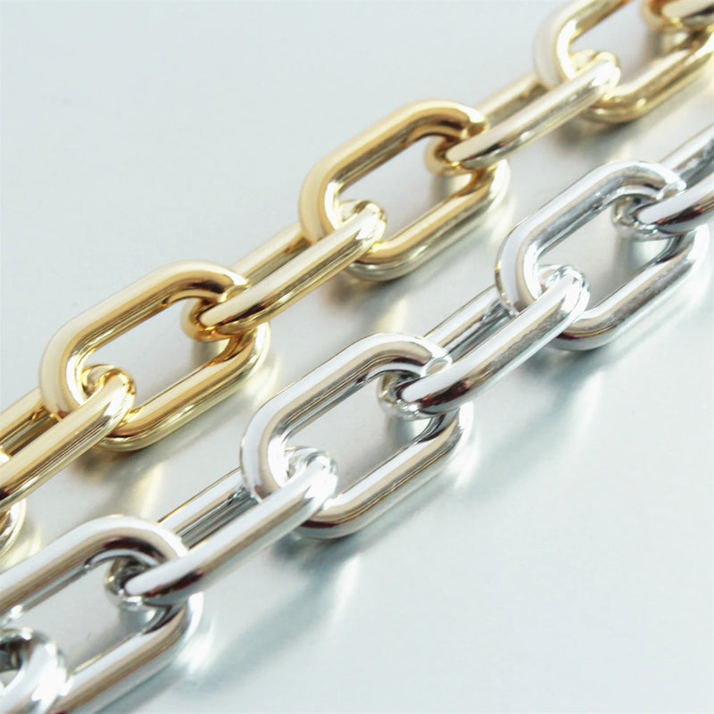 50pcs Silver Acrylic Oval Chain Links, Plastic Necklace Bracelet Chain Links
