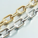 50pcs Silver Acrylic Oval Chain Links, Plastic Necklace Bracelet Chain Links