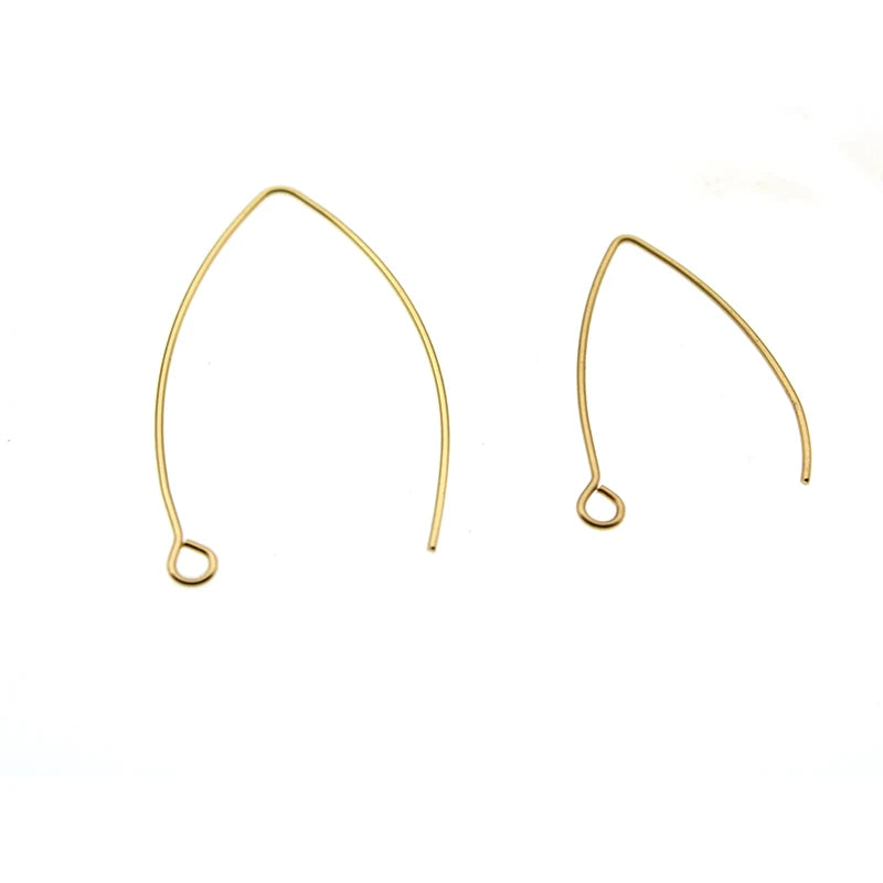 50pcs Stainless Steel Earring Hooks DIY Jewelry Making Accessories 30mm 40mm