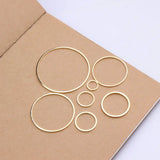 50pcs Gold/White K Rings for Earrings DIY Circle Pendant Jewelry Making