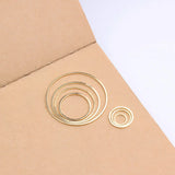 50pcs Gold/White K Rings for Earrings DIY Circle Pendant Jewelry Making