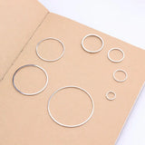 50pcs Gold/White K Rings for Earrings DIY Circle Pendant Jewelry Making