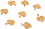 50pcs Golden Heart Shape Charms for DIY Bracelets Necklaces