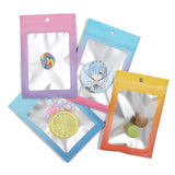 50pcs Gradient Aluminum Foil Bag Ziplock Hang Bags for Jewelry