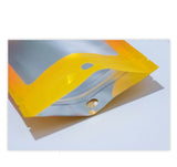 50pcs Gradient Aluminum Foil Bag Ziplock Hang Bags for Jewelry
