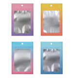 50pcs Gradient Aluminum Foil Bag Ziplock Hang Bags for Jewelry