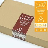 50pcs Rectangle Label Sea Sticker Fragile Handle with Care Thank You Package