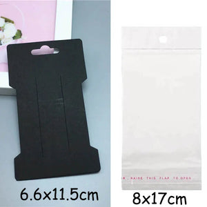 Hair Clip Bow Display Cards with opp Bags for Hair Barrettes Hairpins Jewelry