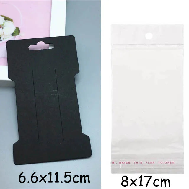 Hair Clip Bow Display Cards with opp Bags for Hair Barrettes Hairpins Jewelry