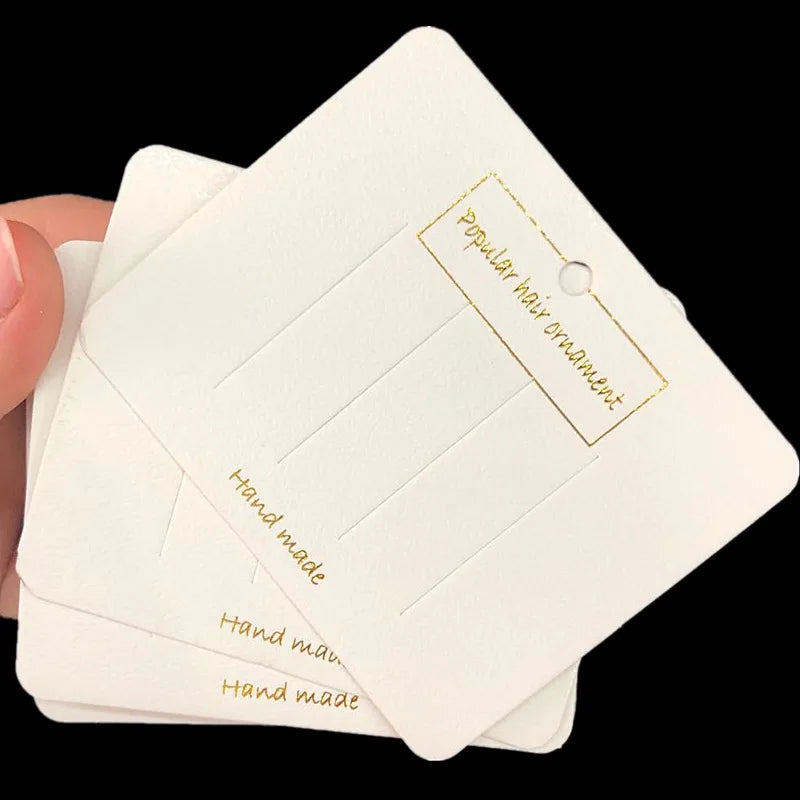 50pcs Hair Clips Cardboard Display Card for DIY Hair Accessories Jewelry