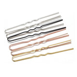 50pcs Blank Alloy Hair Grips for Jewelry Making Wedding Bride Hair Sticks