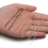 50pcs Blank Alloy Hair Grips for Jewelry Making Wedding Bride Hair Sticks