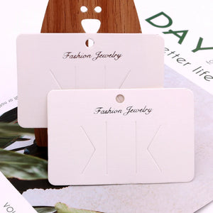 50pcs Hair Pin Packaging Cards 6.5*10cm - Jewelry Display Cardboard Holder