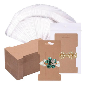 50pcs Hairclips Hairpin Display Cards with OPP Bags