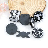 50pcs Halloween Party Punk Charms Resin Moon Dagger Heart for Necklace Diy