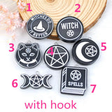 50pcs Halloween Party Punk Charms Resin Moon Dagger Heart for Necklace Diy