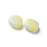 50pcs Striped Glass Globe Beads 15~16mm for DIY Jewelry Making