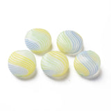 50pcs Striped Glass Globe Beads 15~16mm for DIY Jewelry Making