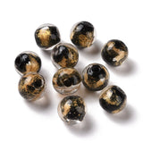 50pcs Lampwork Glass Beads 8mm Round Loose Beads for Jewelry Making Crafts