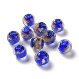 50pcs Lampwork Glass Beads 8mm Round Loose Beads for Jewelry Making Crafts